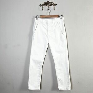 MOTHER The Straight Shaker Ankle Prep Pants Vanilla Cream Trouser Size 27